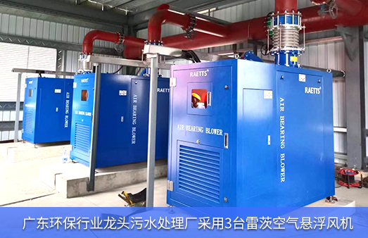 采用3臺雷茨空氣懸浮風(fēng)機進(jìn)行污水處理