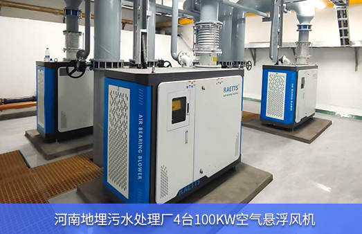 河南地埋污水處理廠(chǎng)4臺100kw空氣懸浮風(fēng)機
