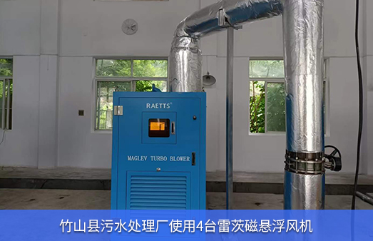 竹山縣污水處理廠(chǎng)使用4臺110KW雷茨磁懸浮風(fēng)機
