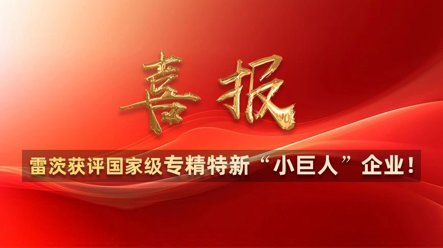 喜報：雷茨獲評國家級專(zhuān)精特新“小巨人”企業(yè)！